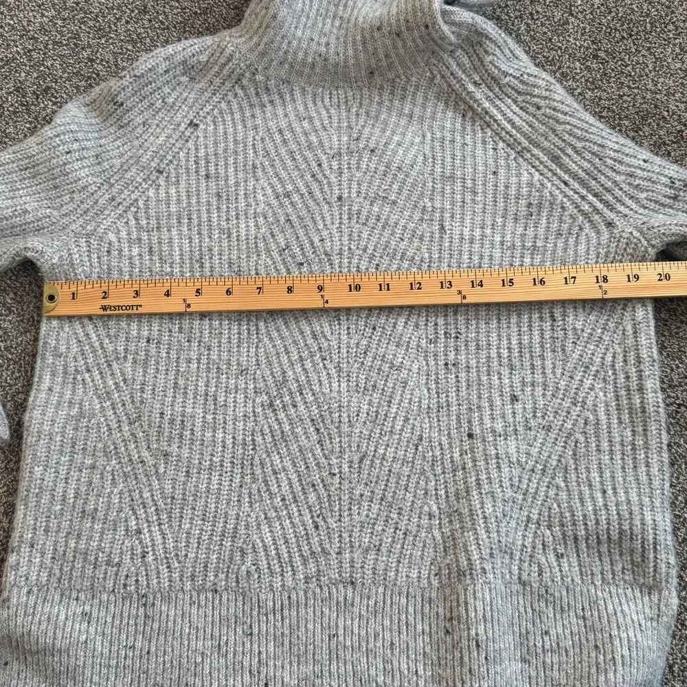 Madewell Gray Cowl Neck Cable S Sweater Oversized